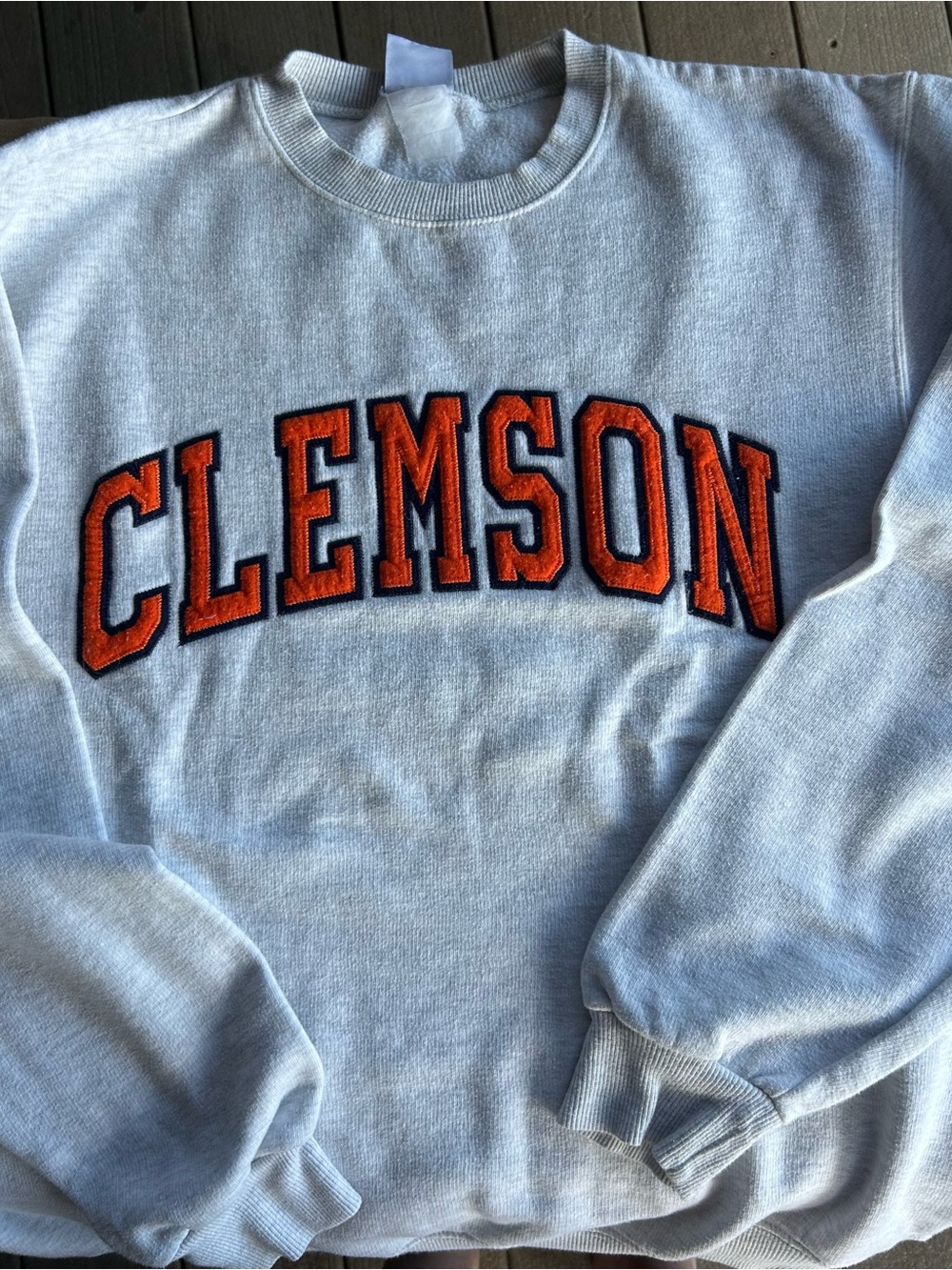 Unisex Clemson Embroidered Champion Sweatshirt